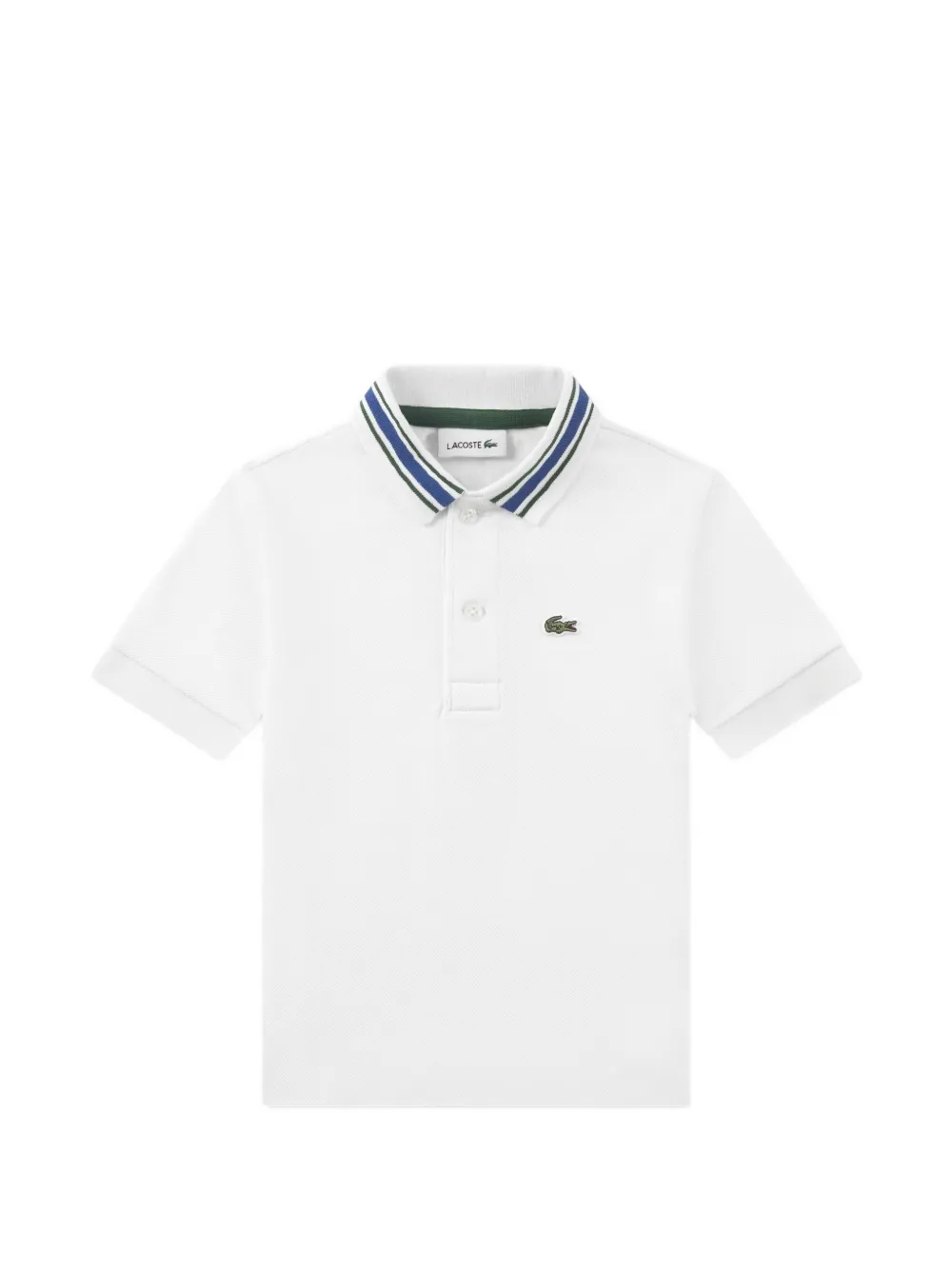 Lacoste Kids logo-patch polo shirt - Bianco