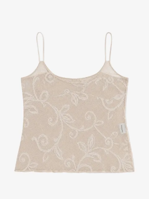 Emergency Room top estilo camisón con encaje floral
