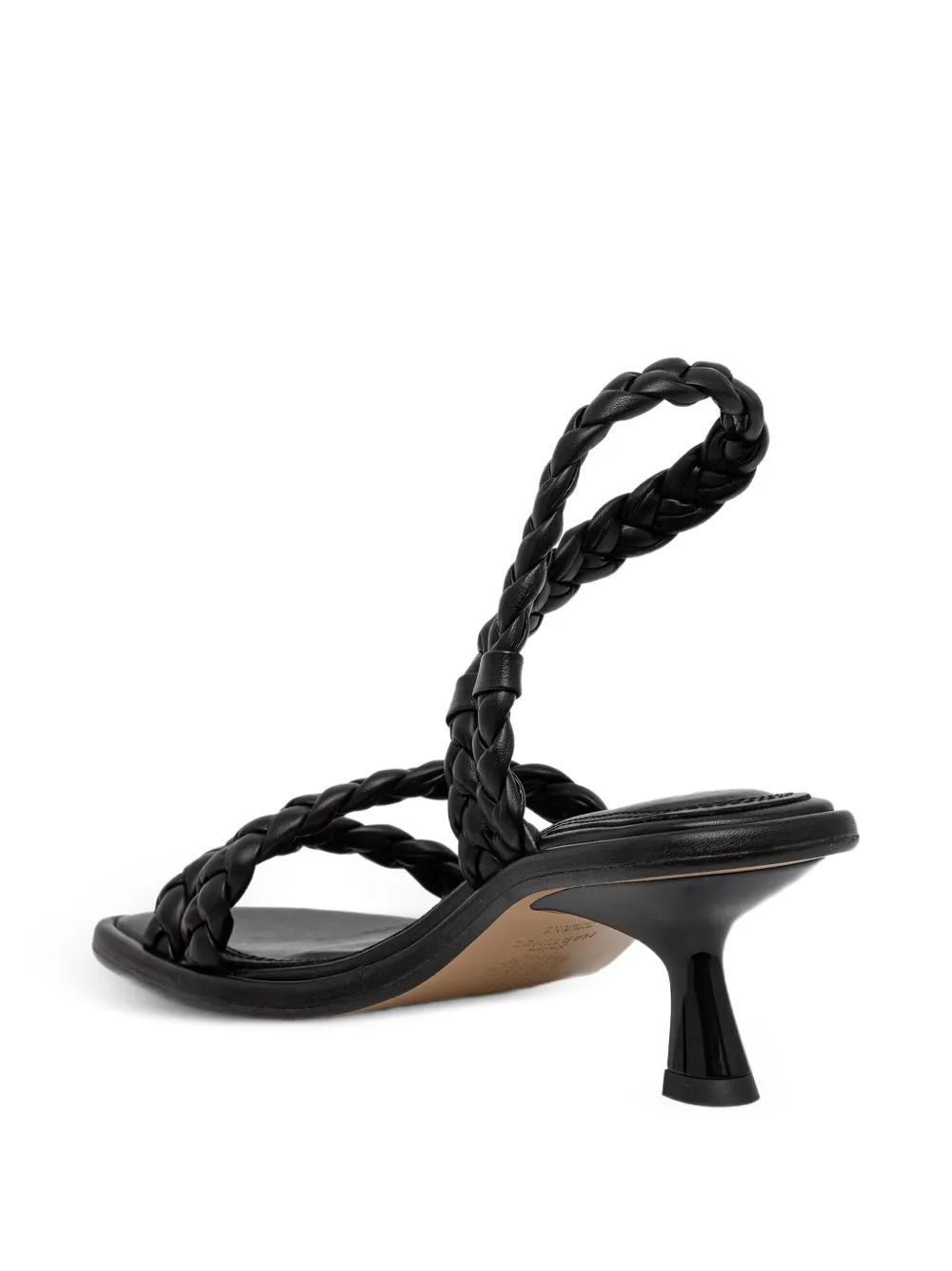 Souliers Martinez Anaya braided sandals Zwart