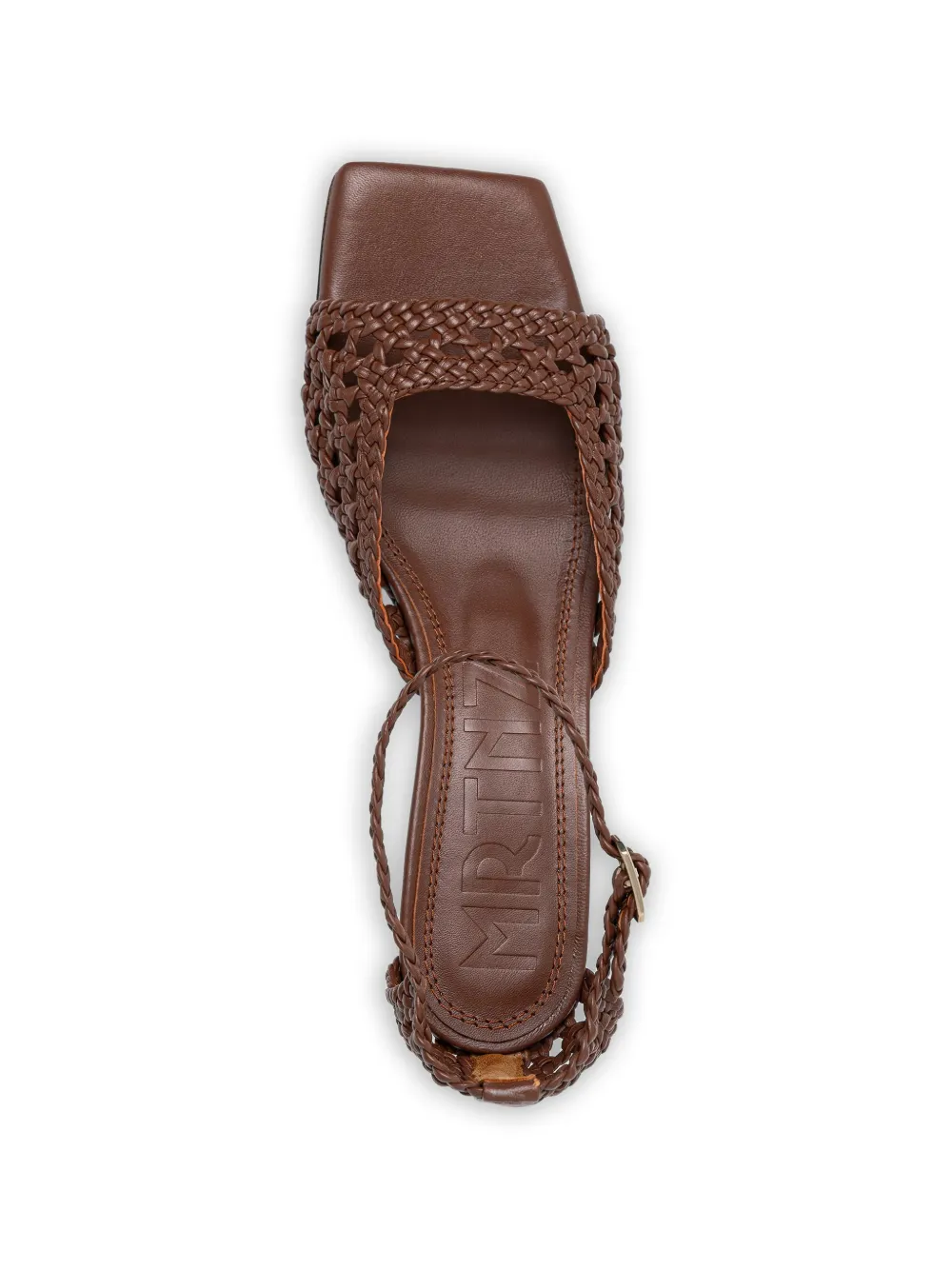 Souliers Martinez Veronica geweven leren sandalen Bruin