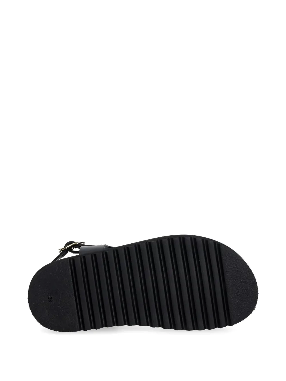 Souliers Martinez Spiaggia ball-embellished leather flat sandals Zwart
