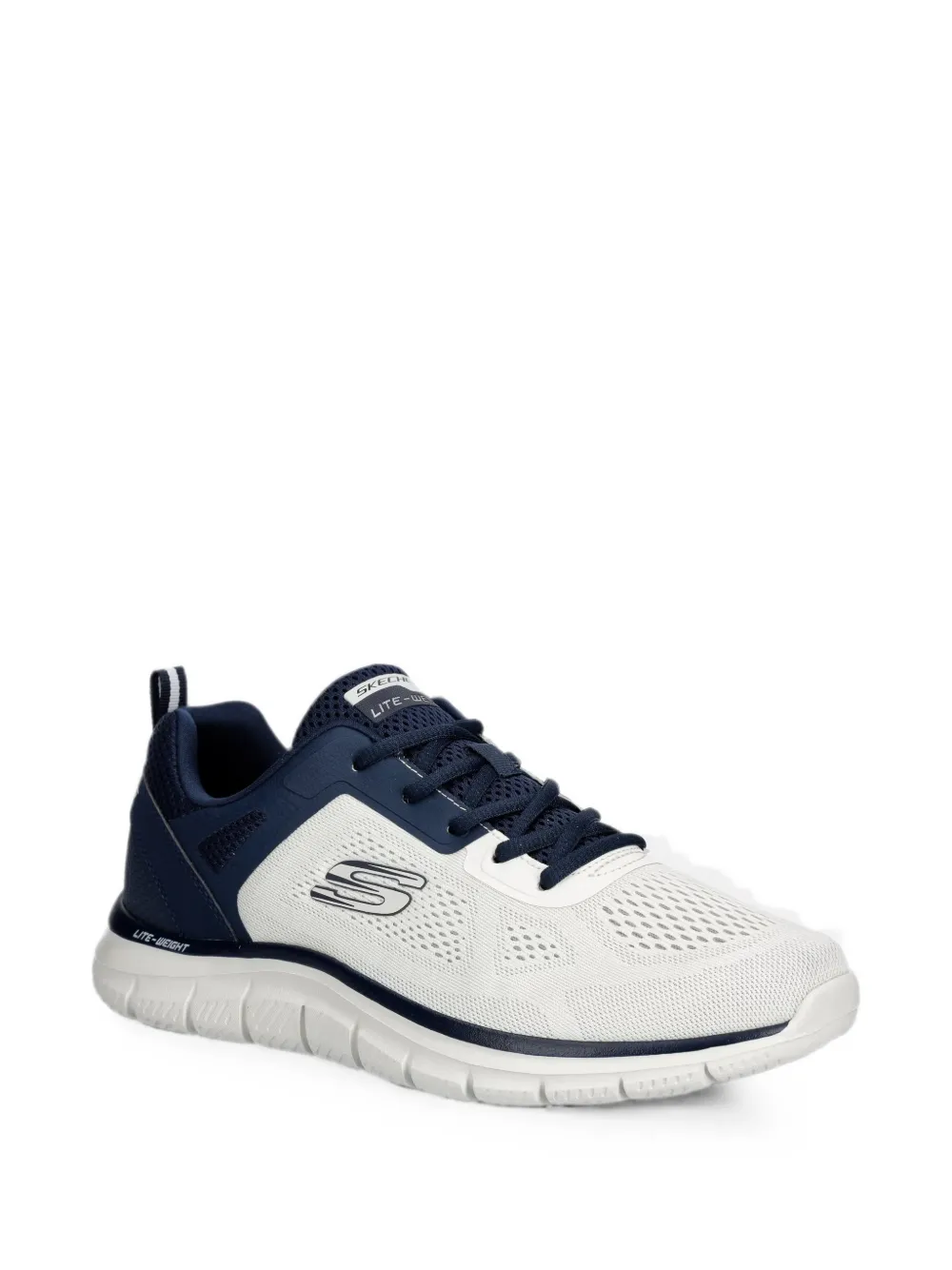 Skechers Track Broader logo-patch mesh sneakers Wit