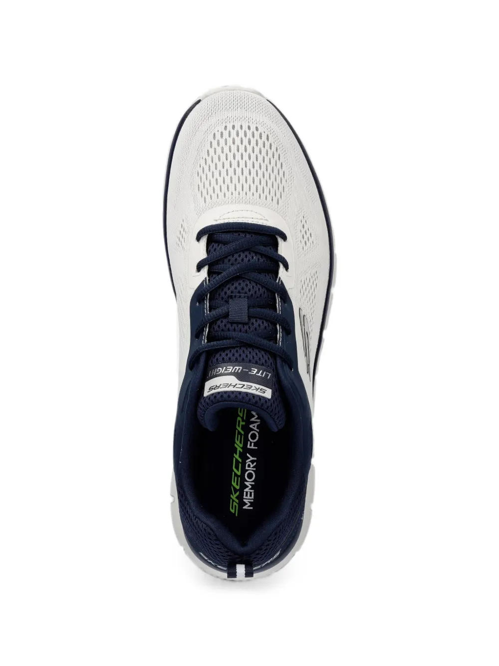 Skechers Track Broader logo-patch mesh sneakers Wit
