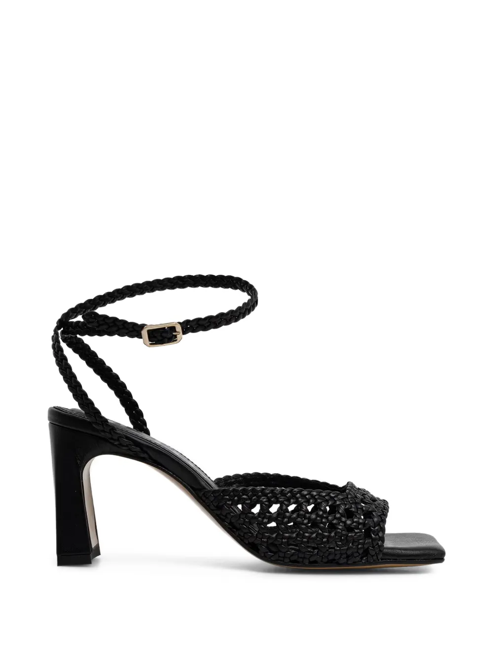 Souliers Martinez Lea braided leather sandals - Nero