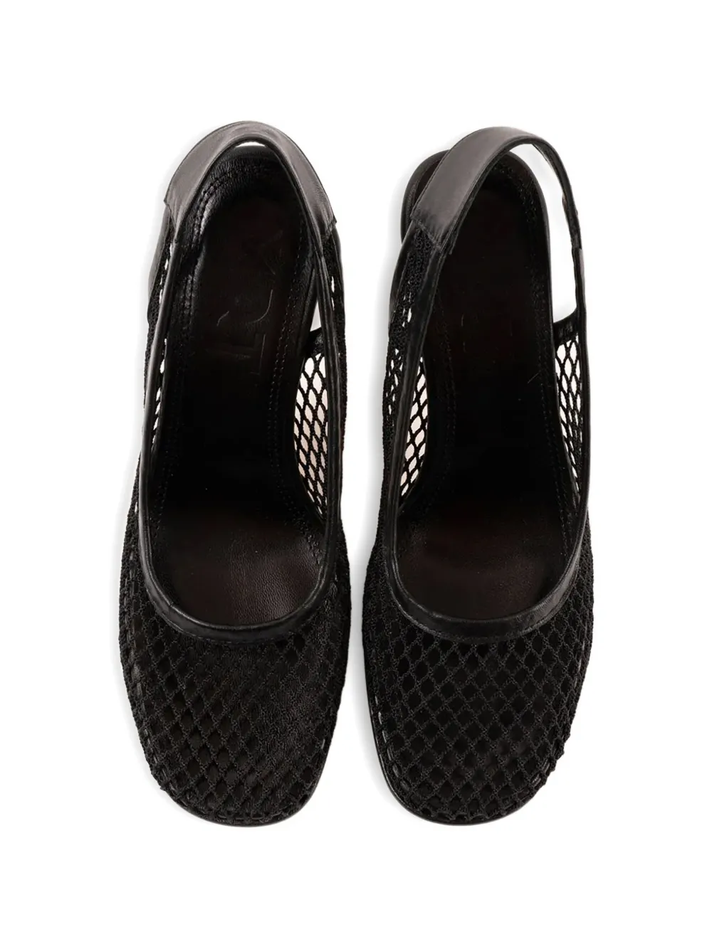 Souliers Martinez Beatriz mesh slingback pumps Zwart