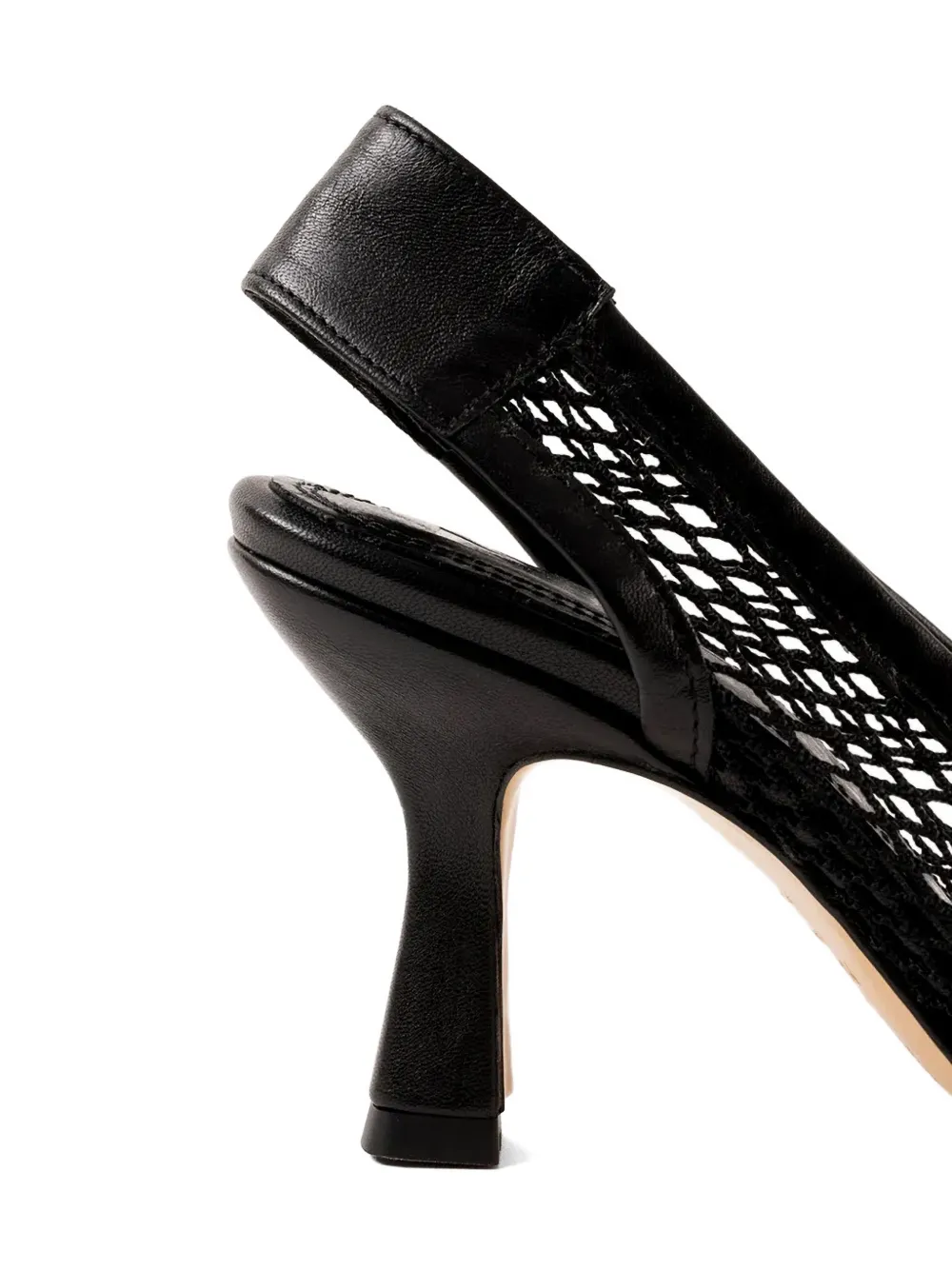 Souliers Martinez Beatriz mesh slingback pumps Zwart
