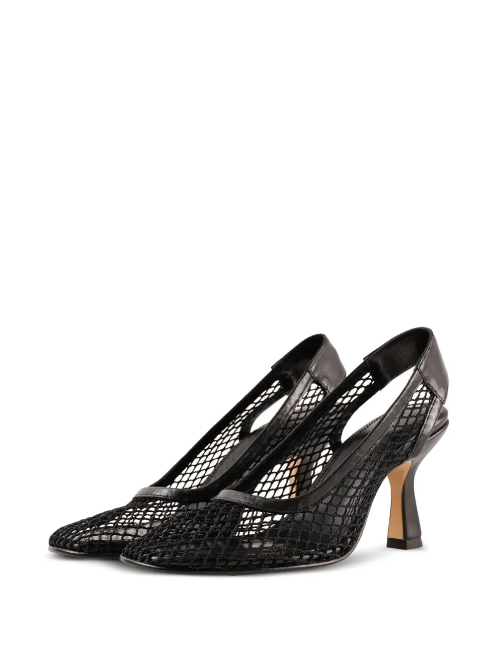 Souliers Martinez Beatriz mesh slingback pumps Zwart