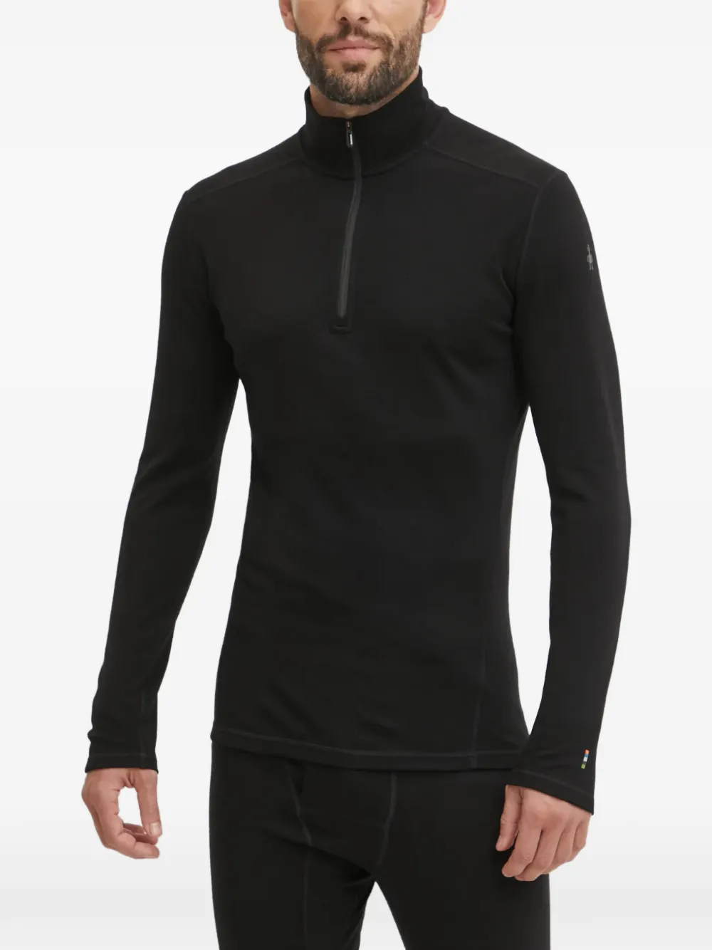 Smartwool Half-zip Long-sleeve Base Layer In Black