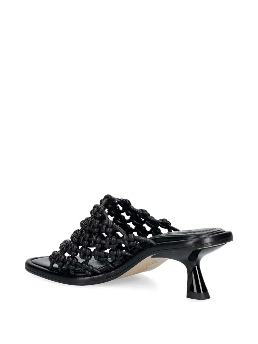 Souliers Martinez Mariza woven kitten-heel sandals Zwart