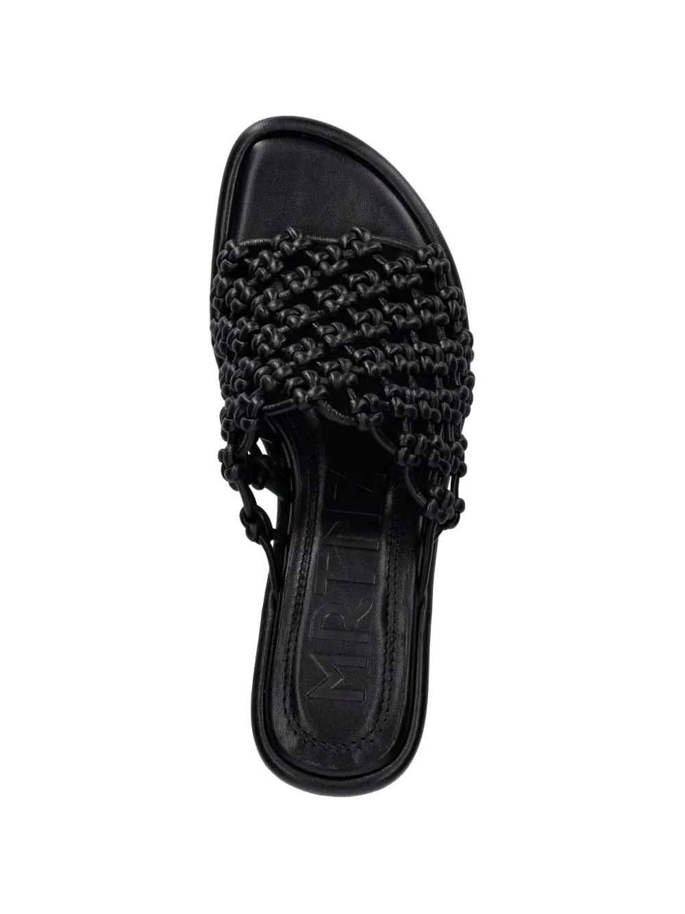 Souliers Martinez Mariza woven kitten-heel sandals Zwart