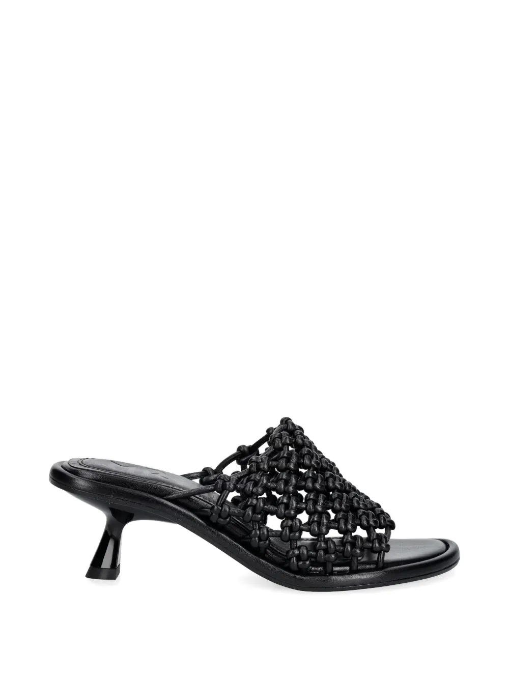 Souliers Martinez Mariza woven kitten-heel sandals Zwart