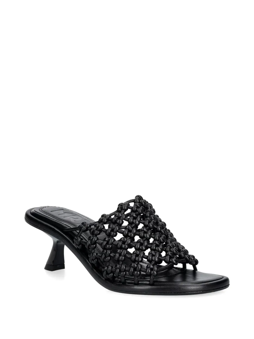 Souliers Martinez Mariza woven kitten-heel sandals Zwart