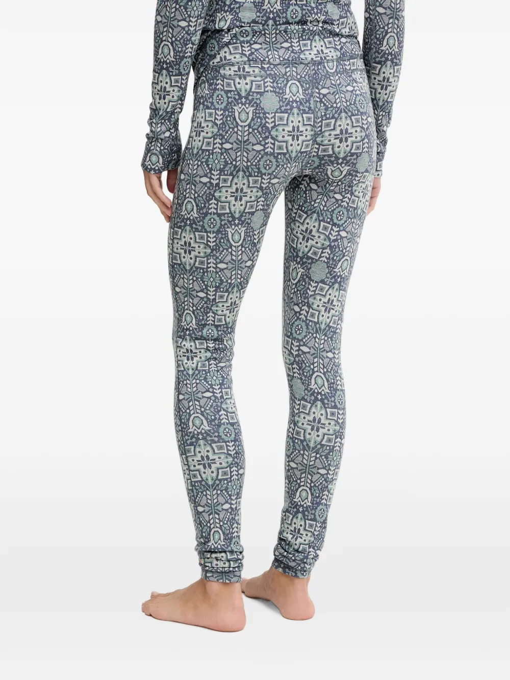 Smartwool Basislaaglegging met geometrisch patroon Blauw