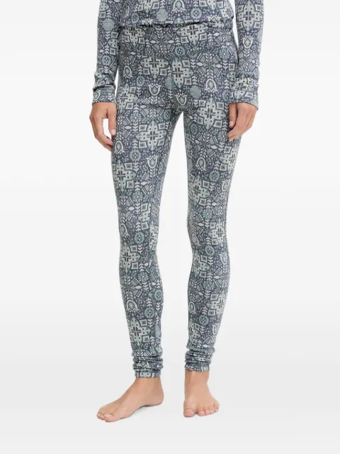 Smartwool geometric-pattern base layer leggings