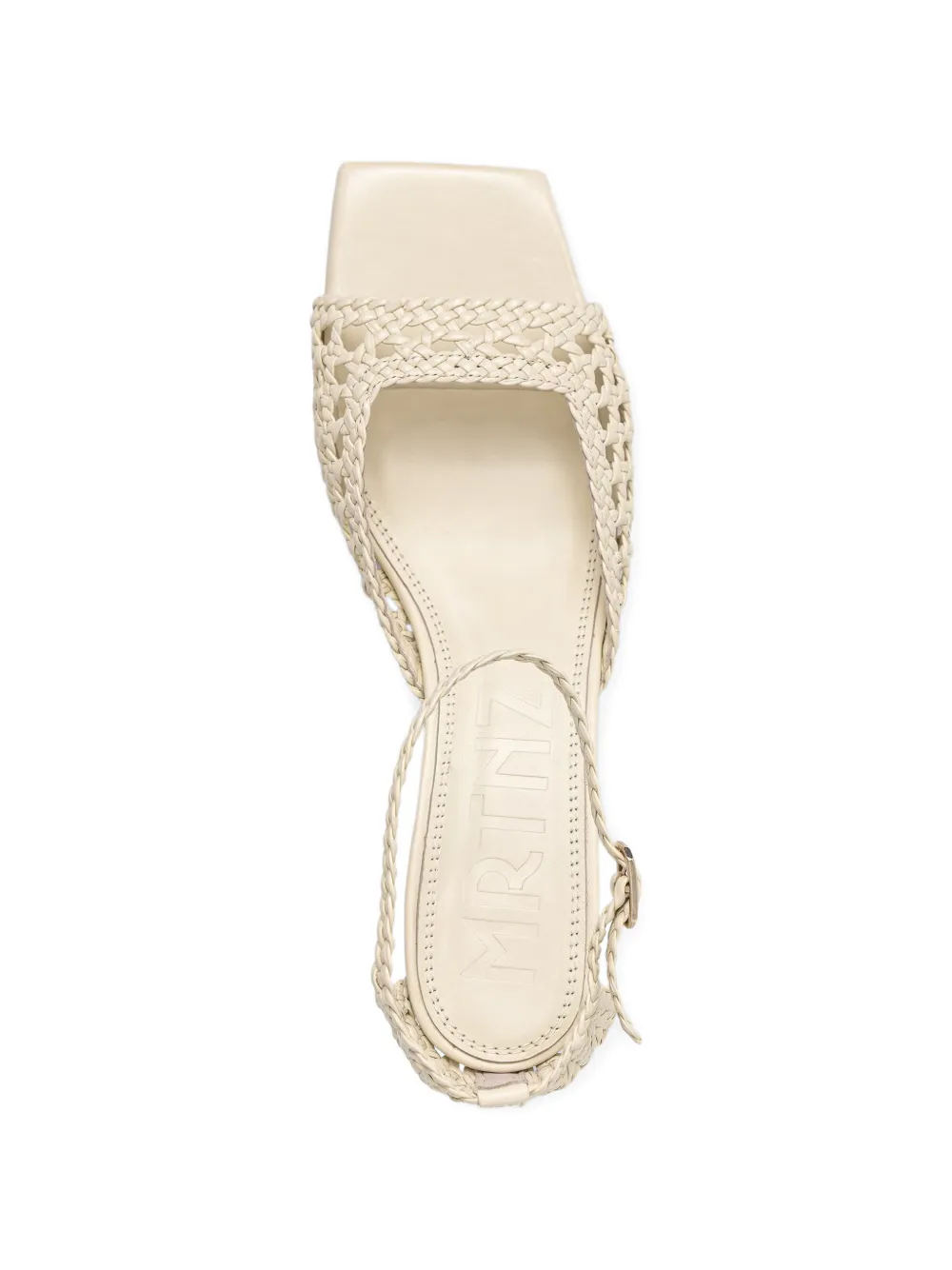 Souliers Martinez Veronica geweven leren sandalen Wit