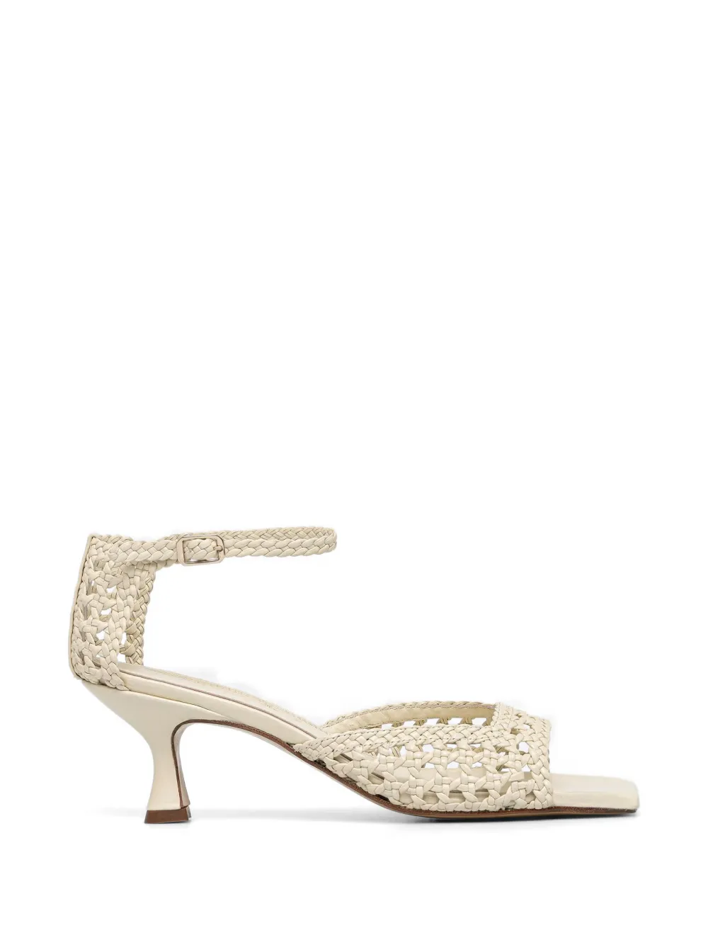 Souliers Martinez Veronica Woven Leather Sandals In Multi