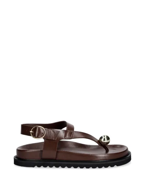 Souliers Martinez Spiaggia sphere-detail slingback flat sandals