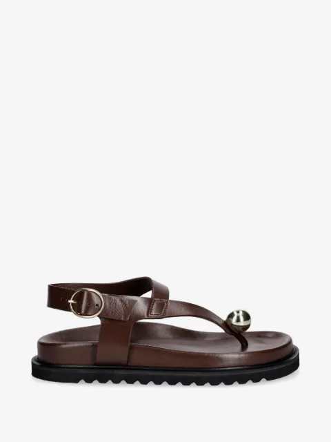 Souliers Martinez Spiaggia sphere-detail slingback flat sandals