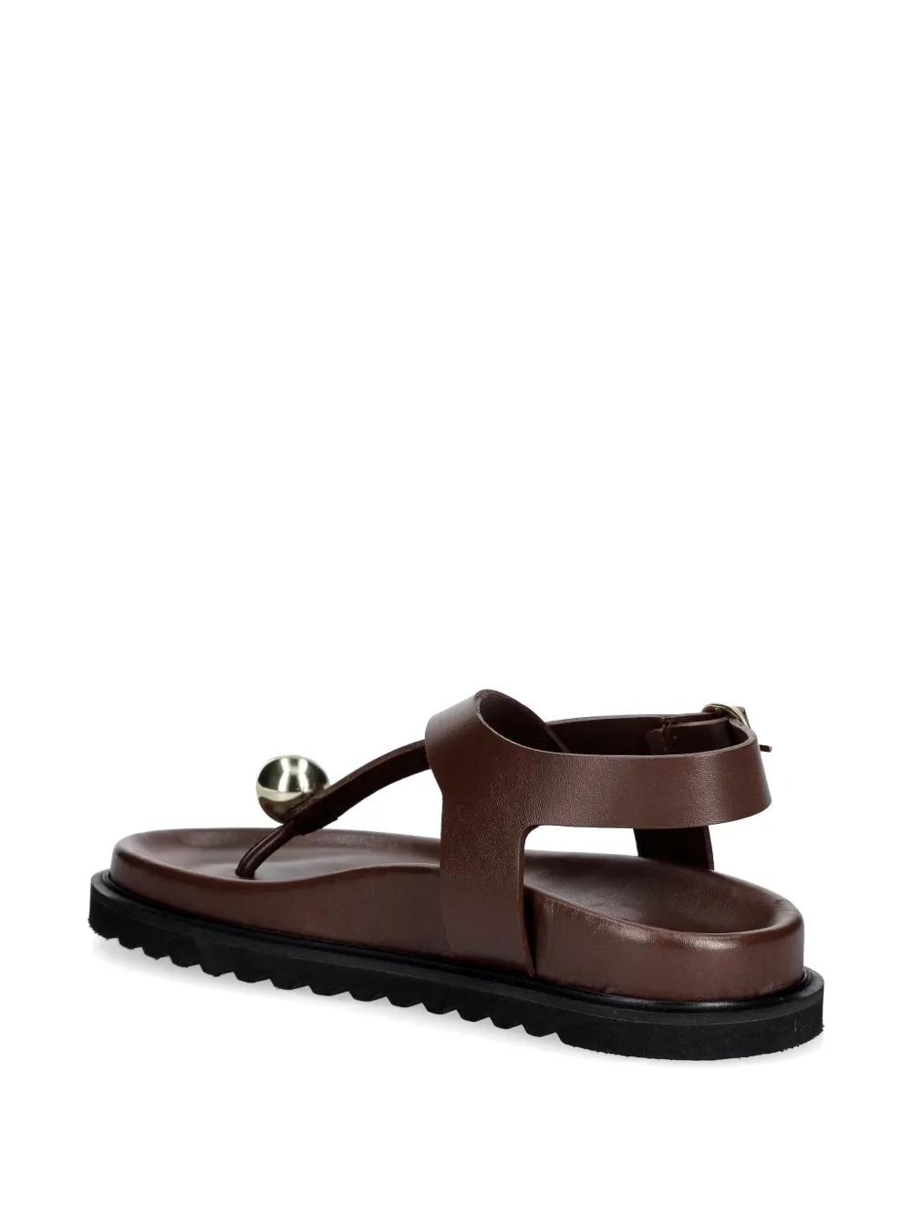 Souliers Martinez Spiaggia sphere-detail slingback flat sandals Bruin