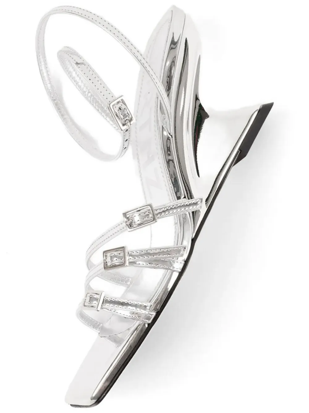 Souliers Martinez Eden buckle-strap wedge sandals Grijs