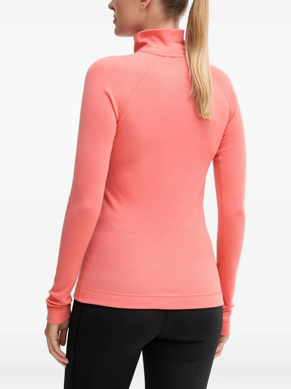Smartwool Top met raglanmouwen en kwartrits Roze