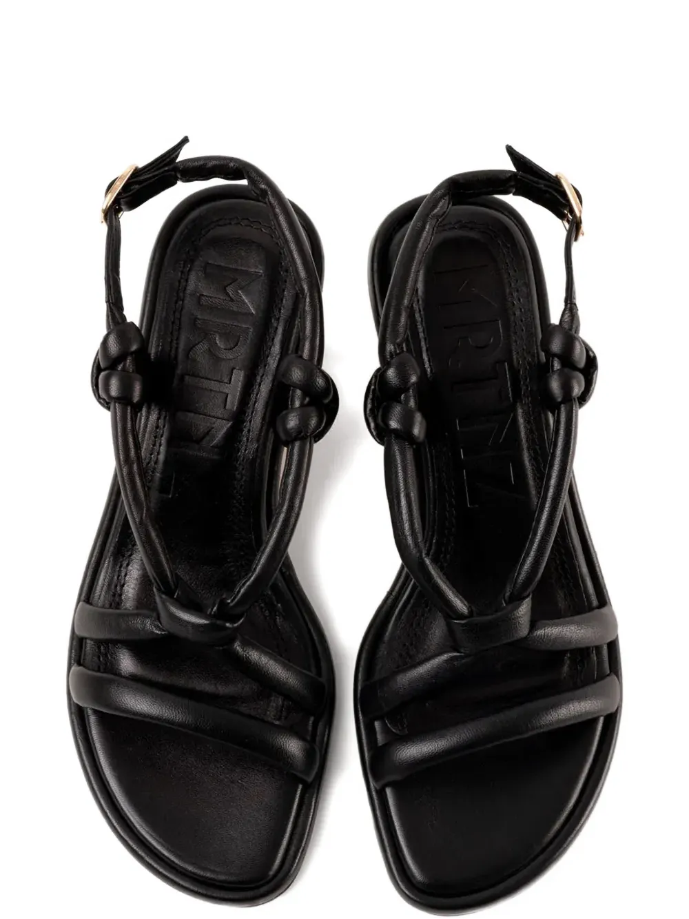 Souliers Martinez Alicante knot-detail slingback sandals Zwart