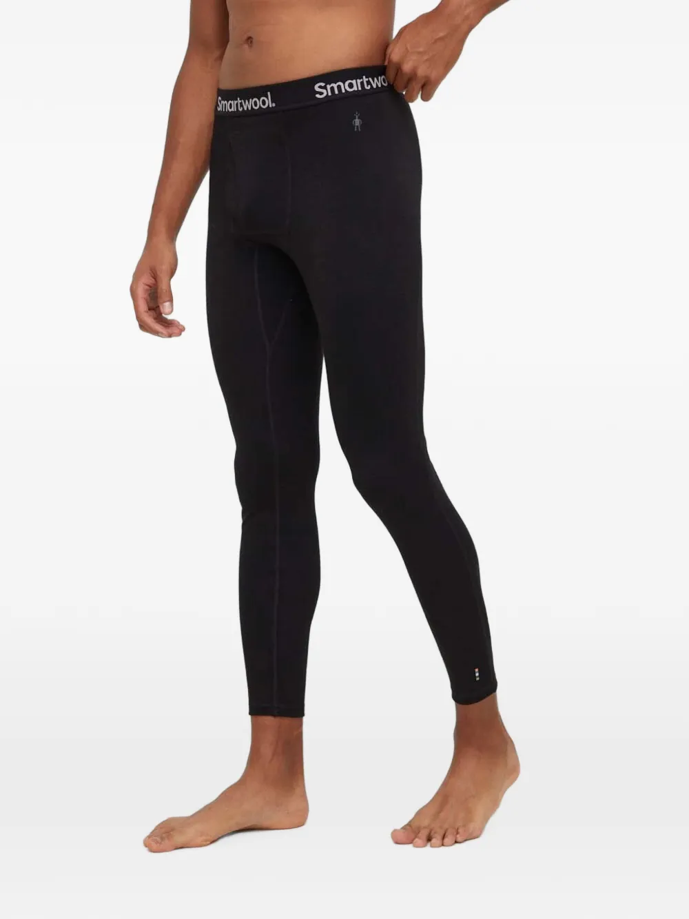 Smartwool Logo-waistband Ski Base-layer In Black