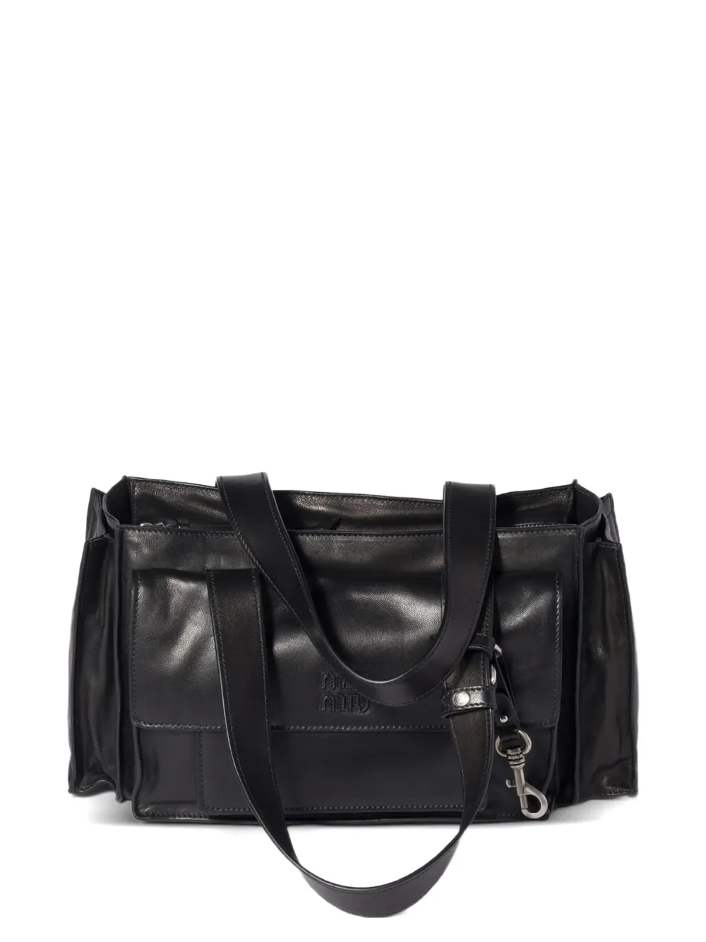 Miu Miu Utilitaire leather shoulder bag - Schwarz