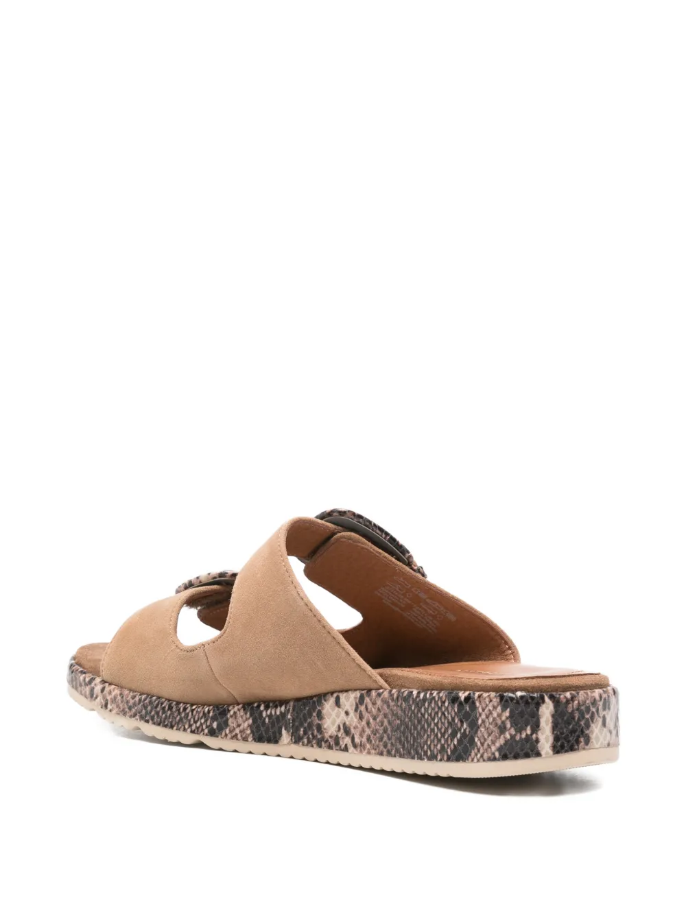 TAMARIS Sandalen met slangen-effect en gespsluiting Beige
