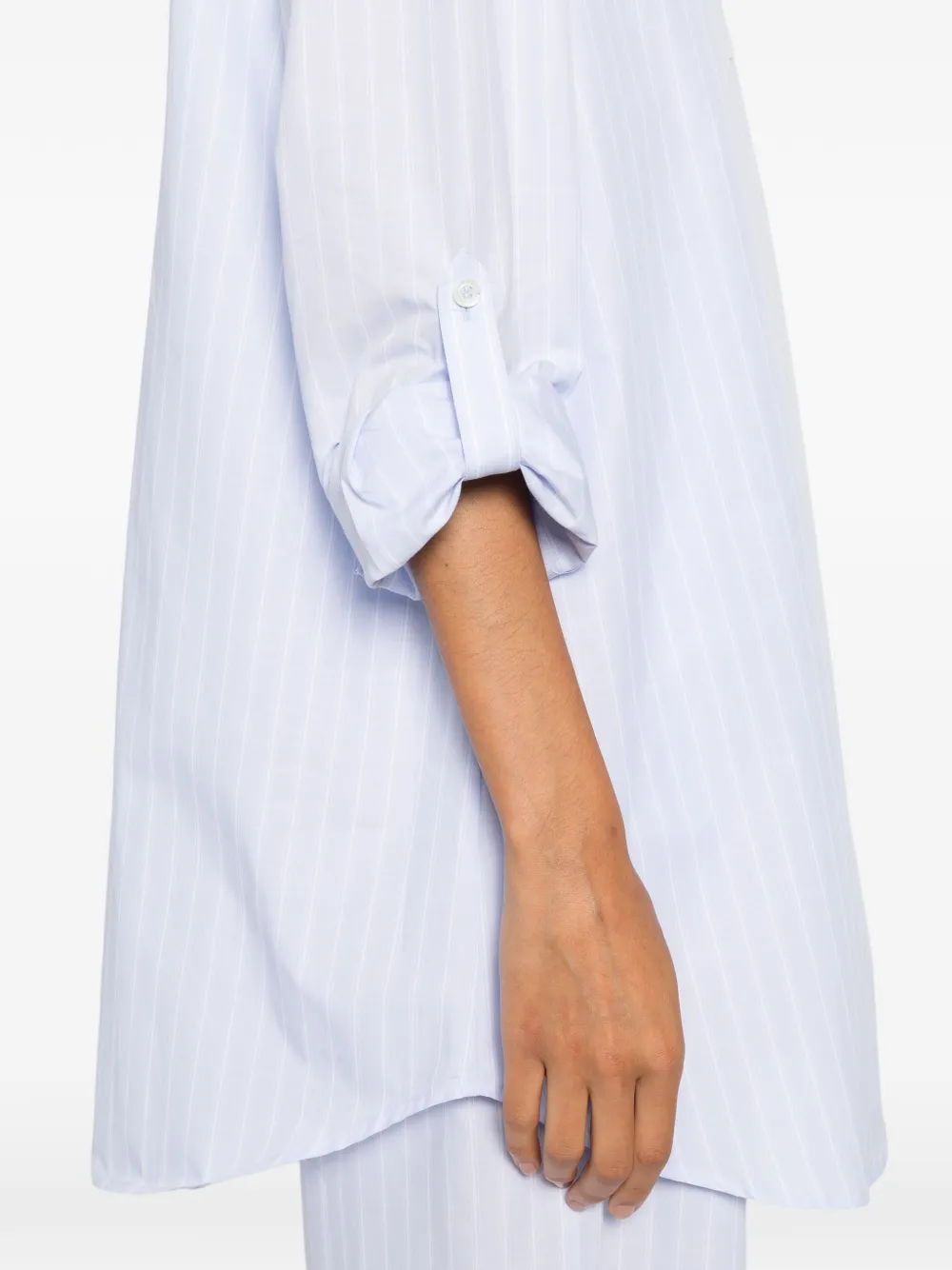 Patrizia Pepe Gestreepte blousejurk met knopen Blauw
