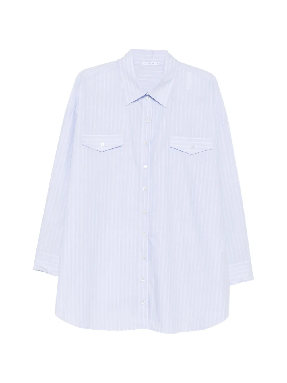 Patrizia Pepe striped button-down shirt dress - Blu