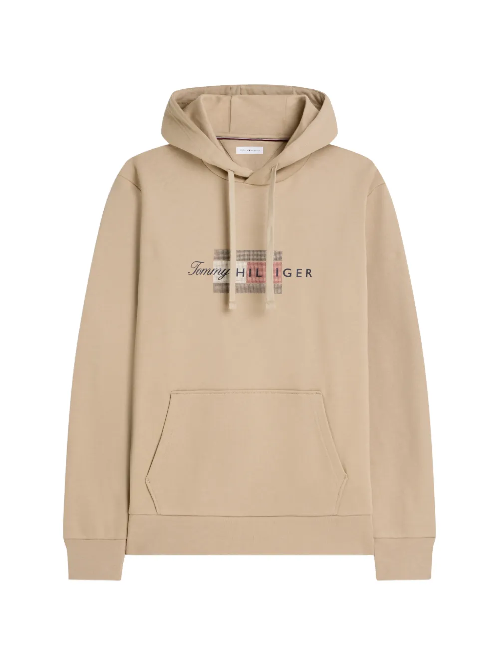 Tommy Hilfiger logo-print drawstring hoodie - Toni neutri