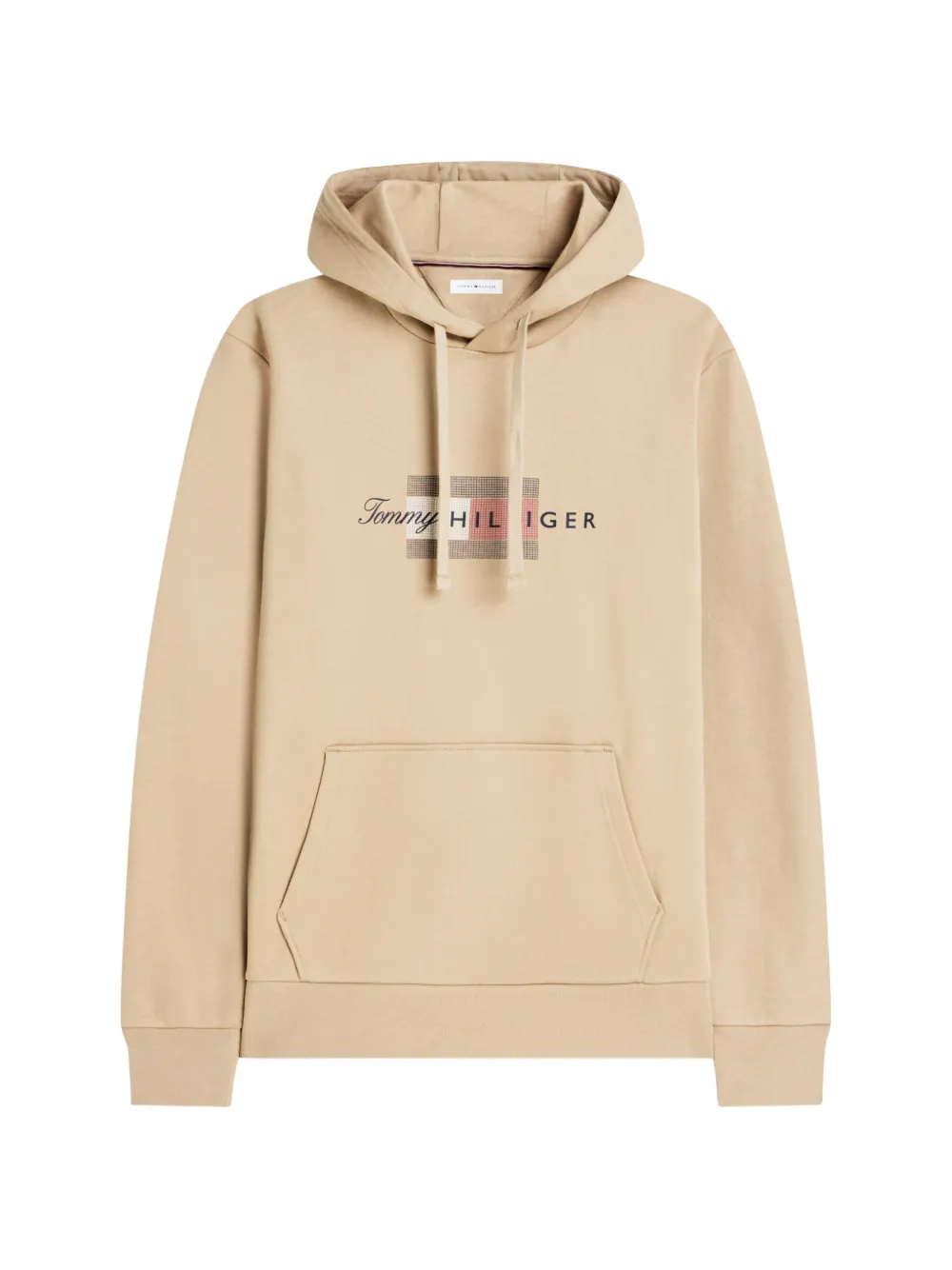 Tommy Hilfiger logo-print drawstring hoodie - Toni neutri