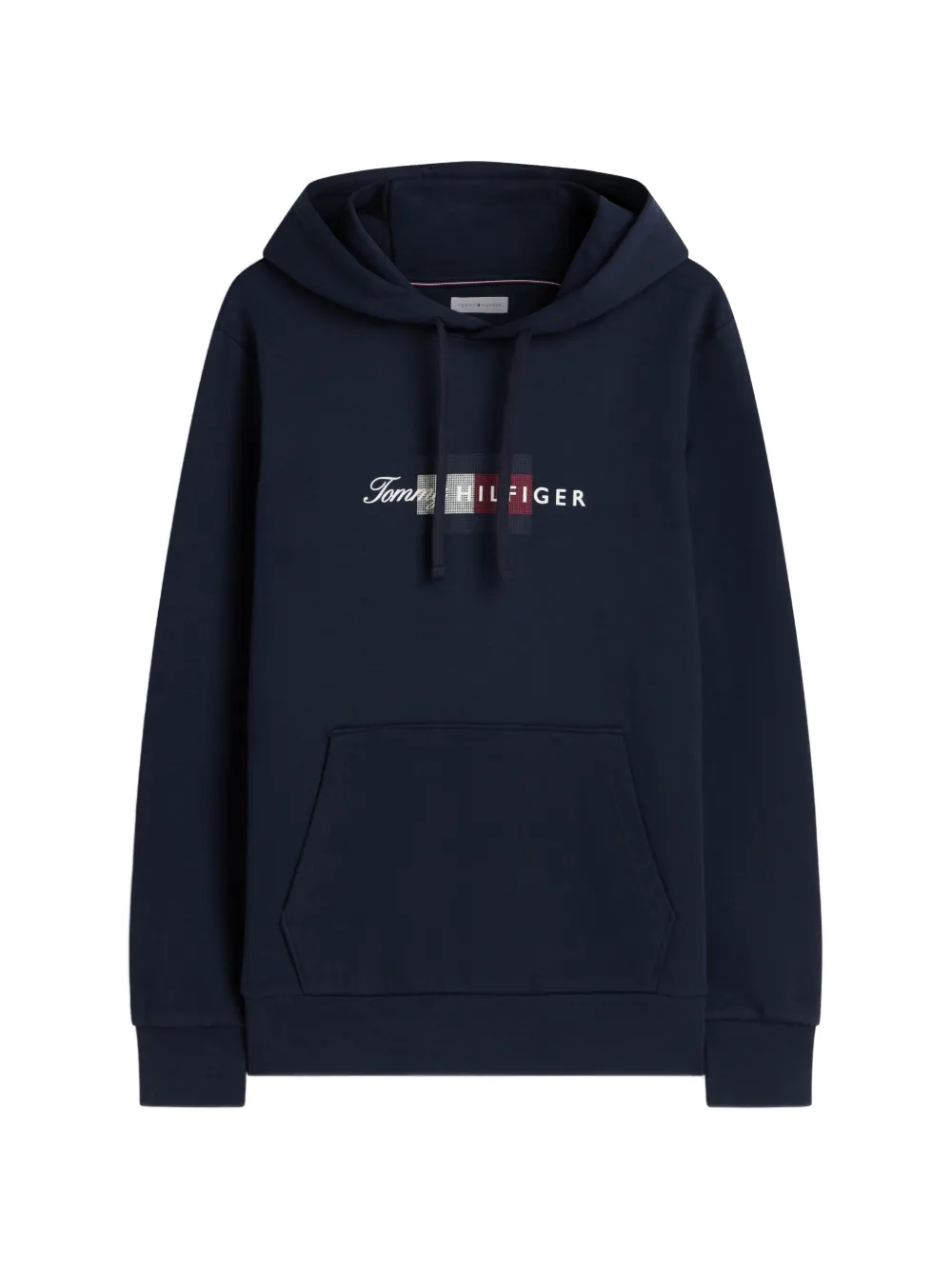 Tommy Hilfiger logo-print drawstring hoodie - Blu