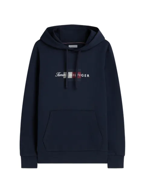 Tommy Hilfiger logo-print drawstring hoodie