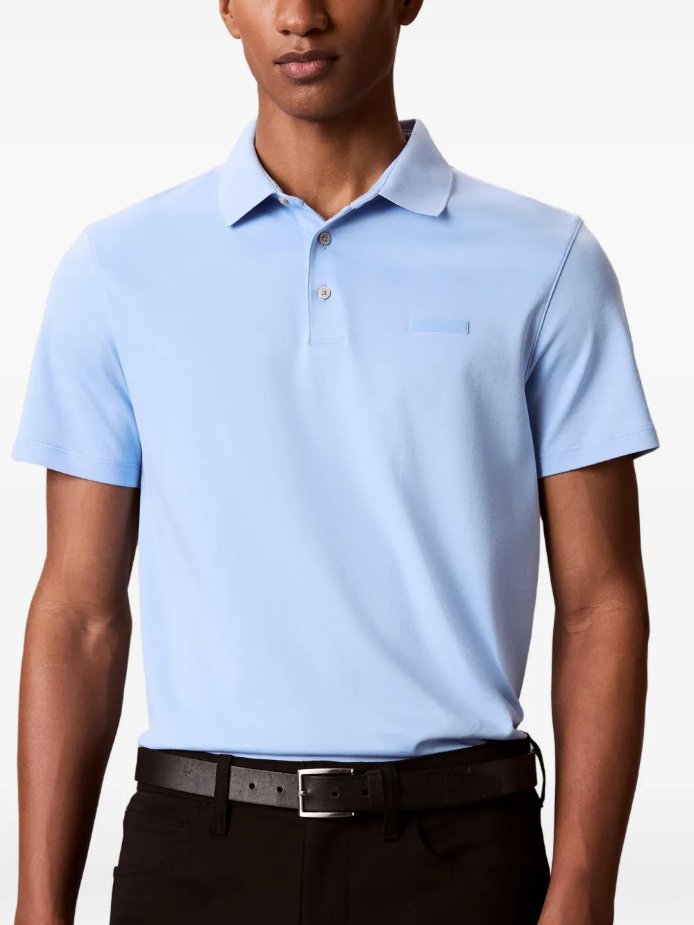 Calvin Klein Poloshirt met logoplakkaat Blauw