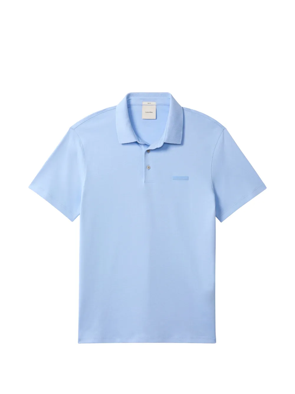 Calvin Klein logo-plaque polo shirt - Blu