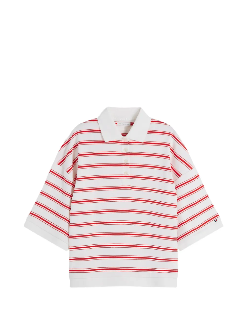 Tommy Hilfiger striped short-sleeve polo shirt - Bianco