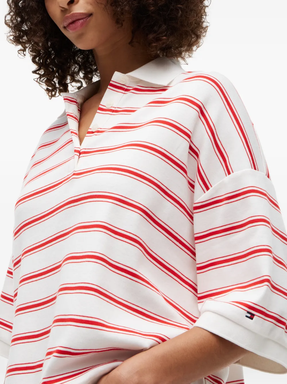 Tommy Hilfiger Gestreept poloshirt Wit
