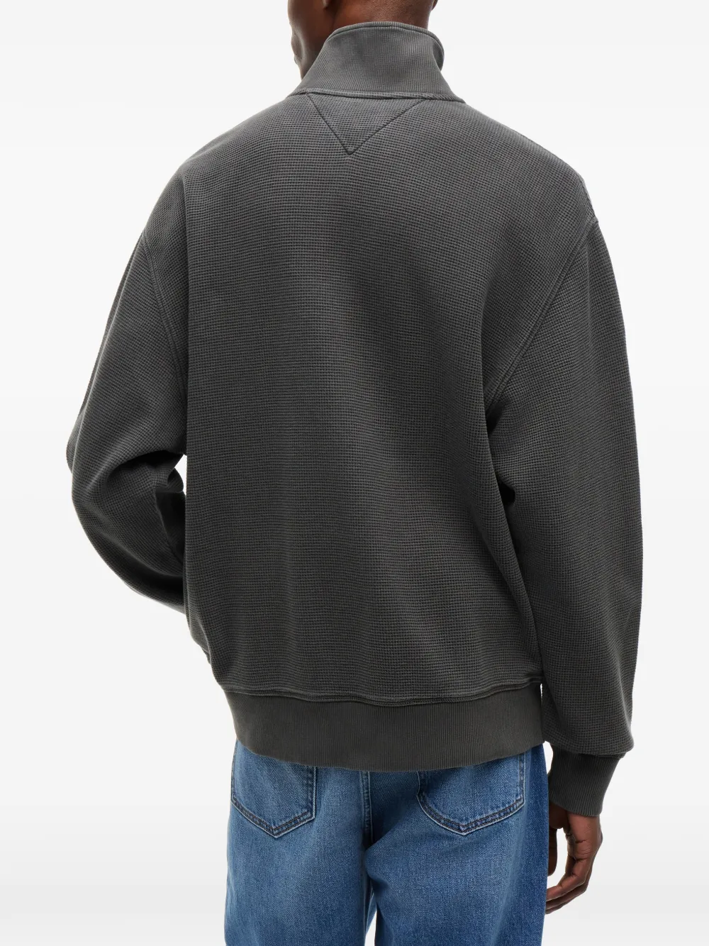 Tommy Hilfiger Sweater met halve rits Zwart