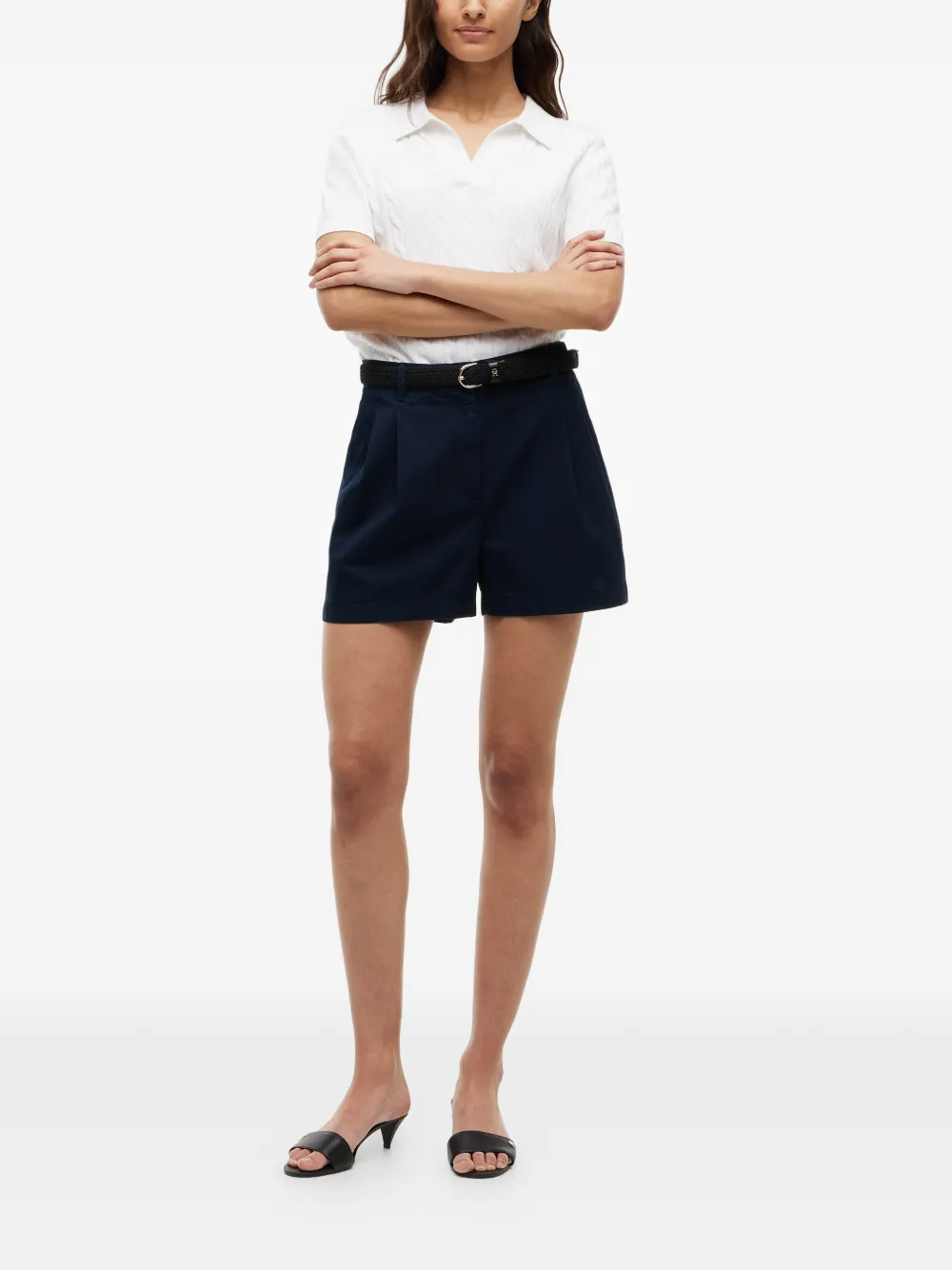 Tommy Hilfiger Flared shorts Blauw