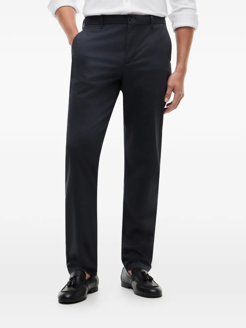 Tommy Hilfiger Straight broek met logopatch Blauw