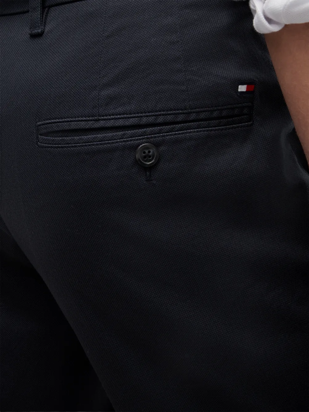 Tommy Hilfiger Straight broek met logopatch Blauw