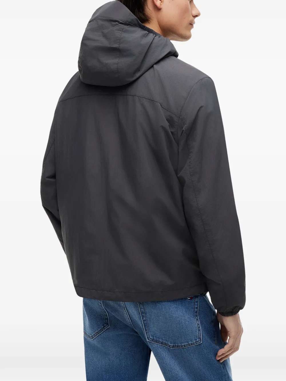 Tommy Hilfiger Jack met capuchon en logopatch Grijs