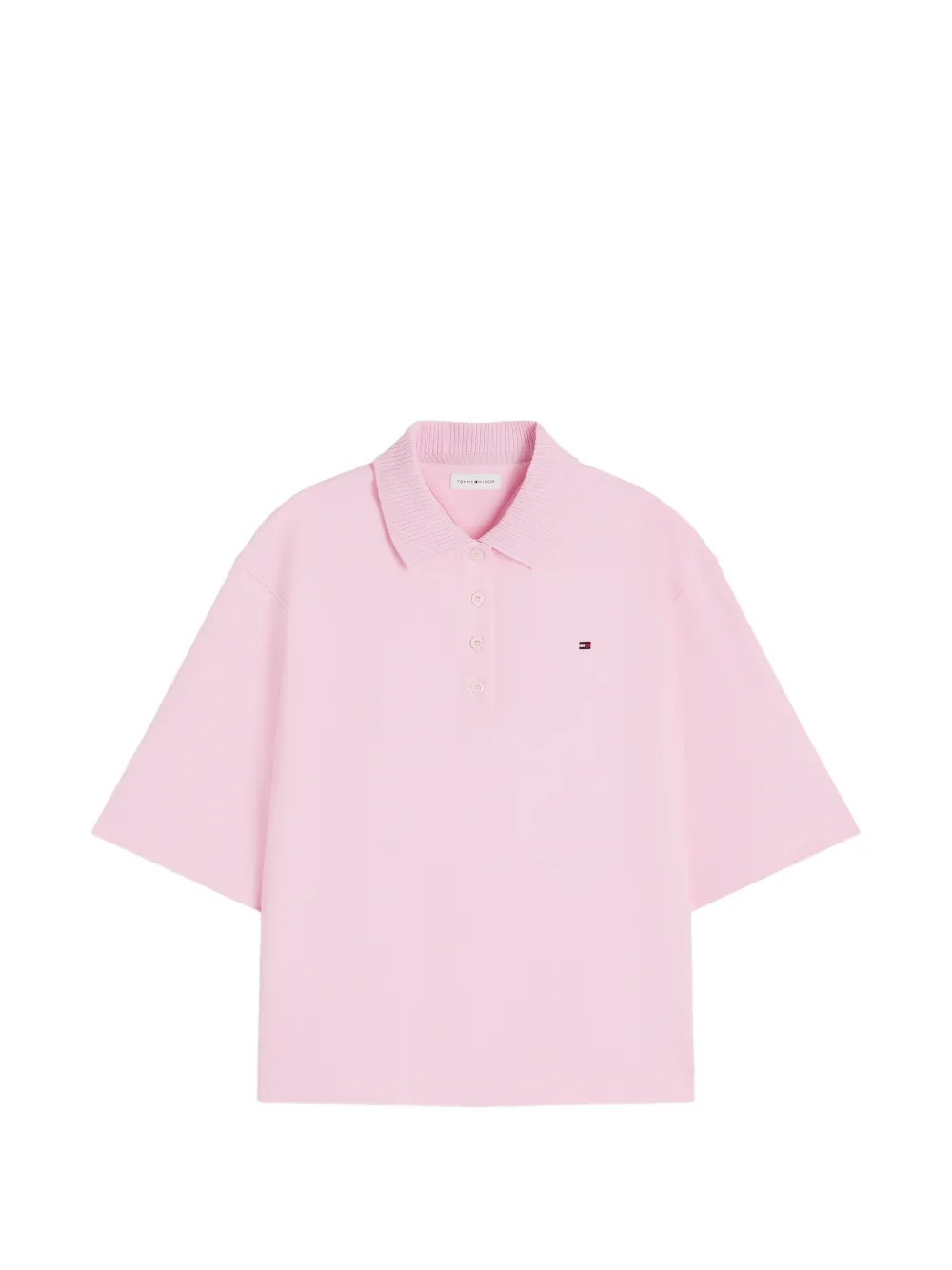 Tommy Hilfiger logo-embroidered polo top - Rosa