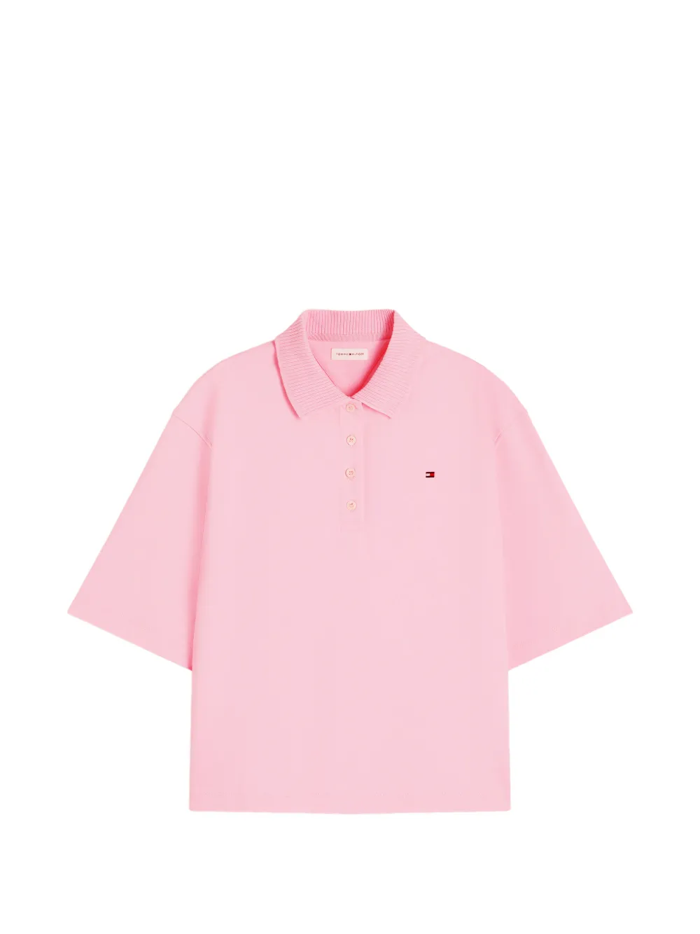 Tommy Hilfiger logo-embroidered polo top - Rosa