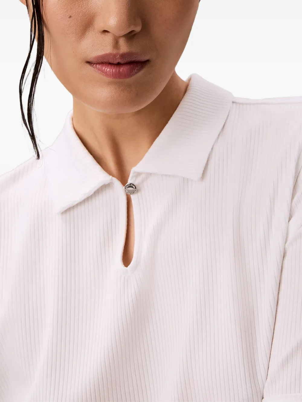 Calvin Klein Geribbeld poloshirt Wit