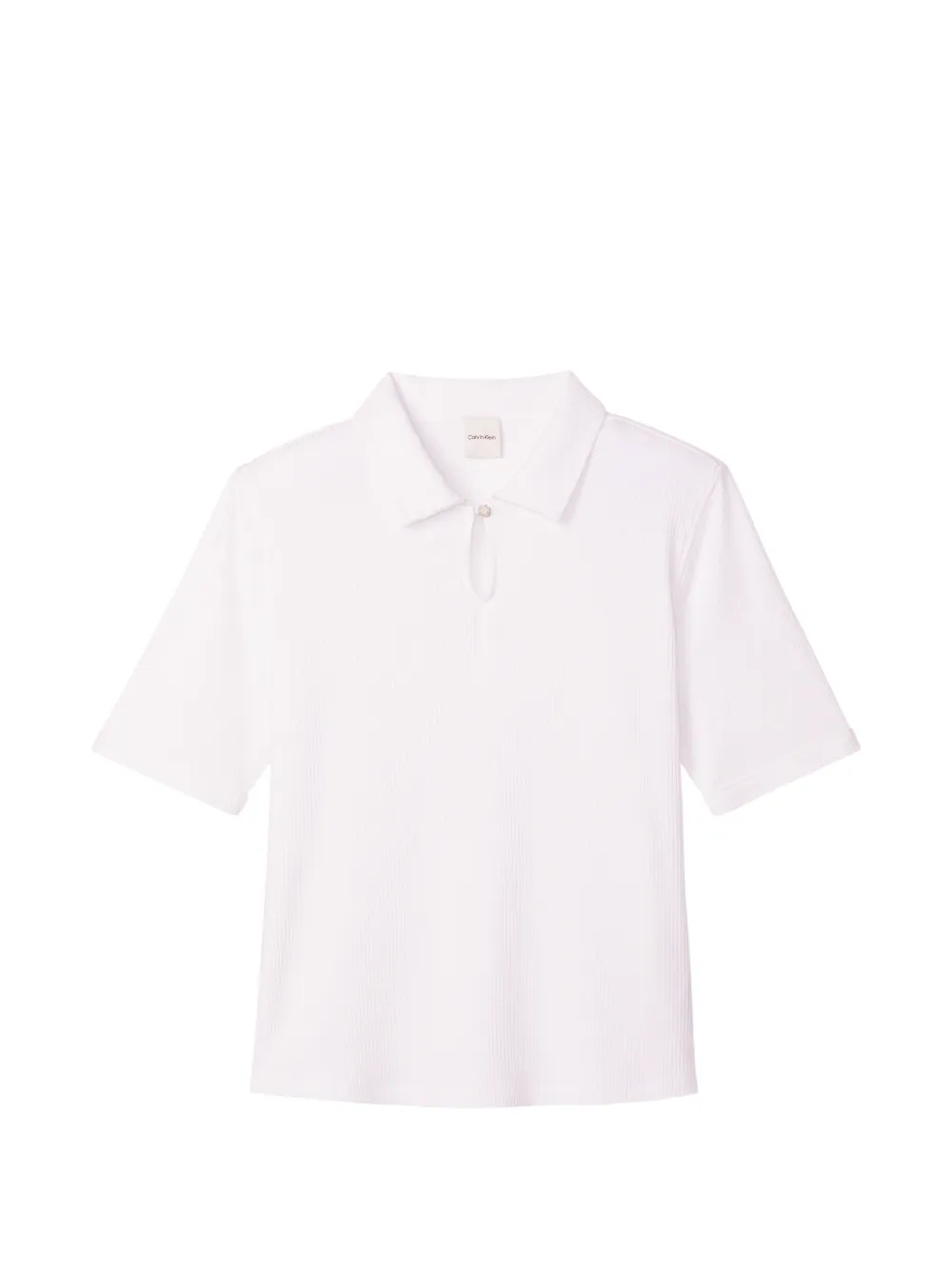 Calvin Klein ribbed polo shirt - Bianco