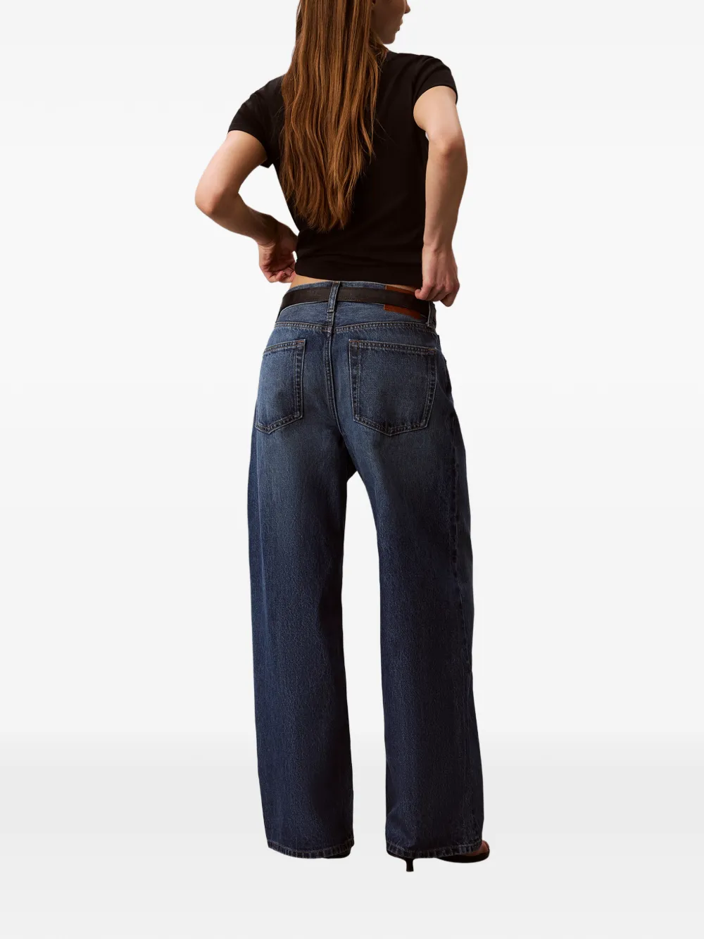 Calvin Klein Jeans met wijde pijpen Blauw