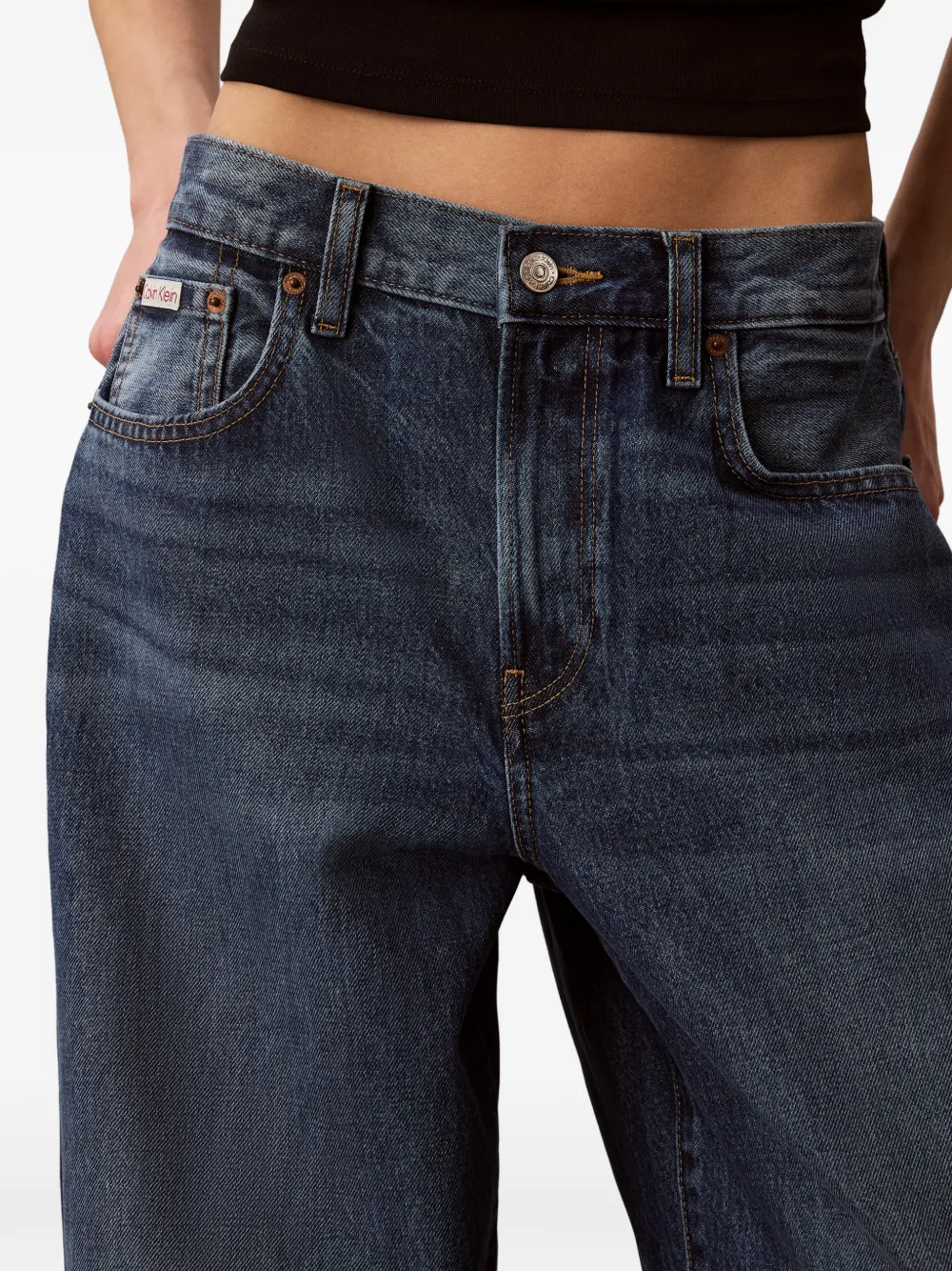Calvin Klein Jeans met wijde pijpen Blauw